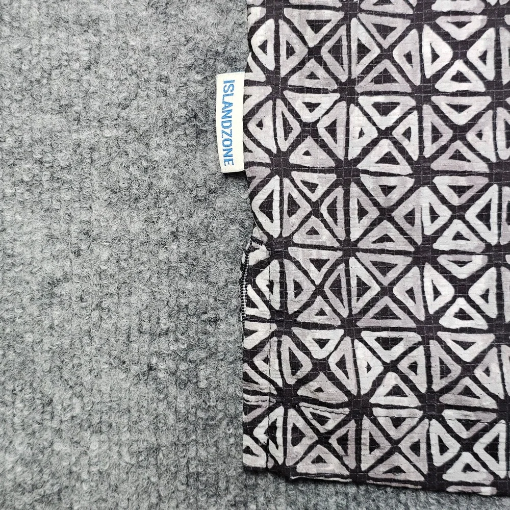 Tommy‎ Bahama IslandZone Mens XL Polo Grey Geometric Performance Stretch Shirt